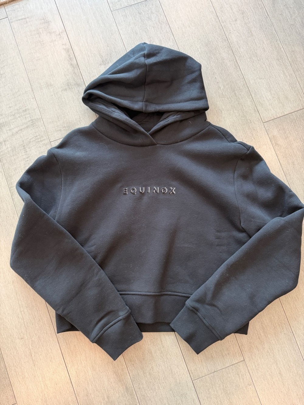 Equinox Black Cropped Hoodie